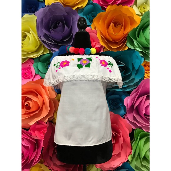 Mexican blouse only handmade and embroidered - Picture 2 of 6